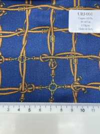 URJ-091 Made In Italy 100% Cupra Printed Lining Belt Check Blue TCS Sub Photo