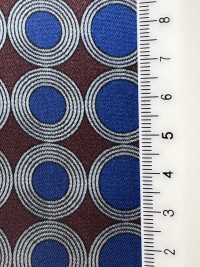 URJ-095 Made In Italy 100% Cupra Printed Lining Multi-Dot Blue X Brown TCS Sub Photo