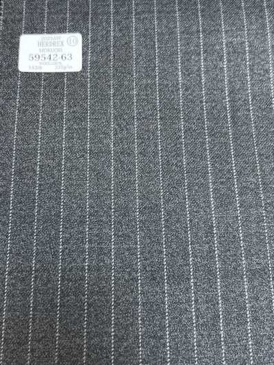 59542-63 26AW HERDREX [MOKUORI] Mokuori Medium Gray Pencil Stripe Deodorant Wool