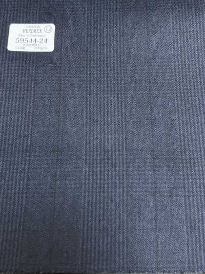 59544-24 26AW HERDREX [Siro-milled Wool] Navy Glen Check