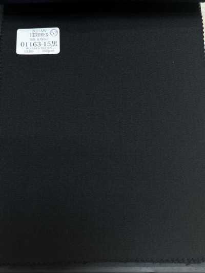 01163-15 26AW HERDREX [Silk & Wool] Silk And Wool Black Solid