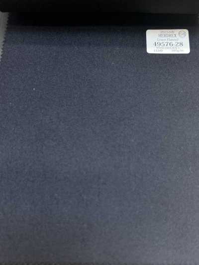 49576-28 26AW HERDREX [Grace Flannel] Grace Flannel Navy Blue Plain