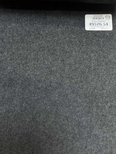 49576-54 26AW HERDREX [Grace Flannel] Grace Flannel Medium Gray Solid