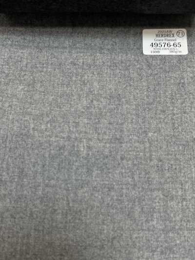 49576-65 26AW HERDREX [Grace Flannel] Grace Flannel Light Gray Solid