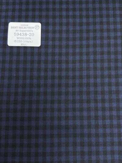 59438-20 26AW HERDREX [80 SUPER 100'S NINE MONTH] Navy Blue Check