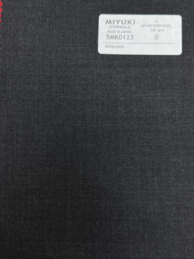 5MK0123 MIYUKI EVER WOOL Plain Charcoal Gray