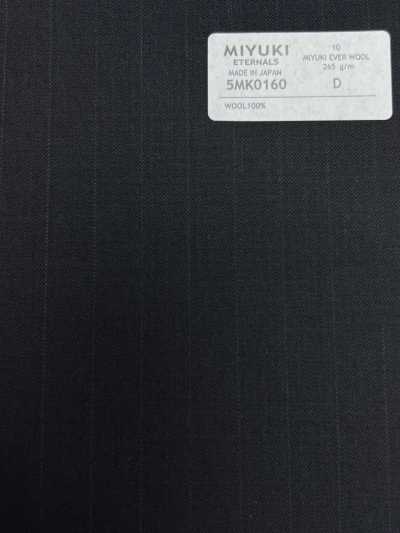 5MK0160 MIYUKI EVER WOOL (Miyuki Ever Wool) Stripe Dark Navy Blue