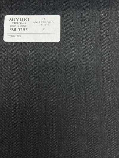 5ML0295 MIYUKI EVER WOOL Herringbone Charcoal Gray