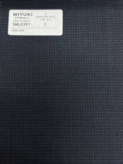 5ML0391 MIYUKI EVER WOOL (Miyuki Ever Wool) Houndstooth Navy Blue