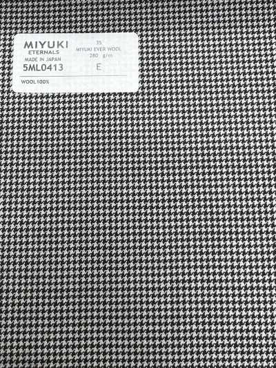5ML0413 MIYUKI EVER WOOL (Miyuki Ever Wool) Houndstooth Gray