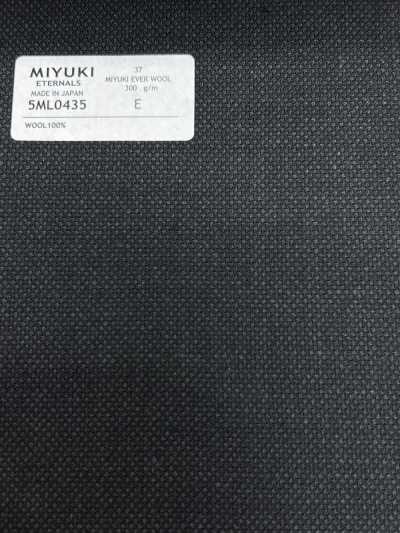 5ML0435 MIYUKI EVER WOOL Bird's-eye Charcoal Gray