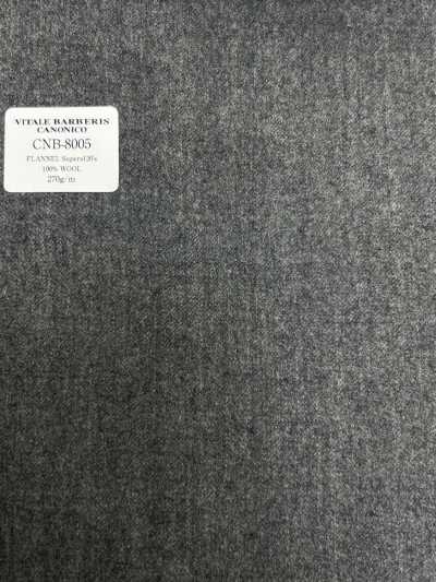 CNB8005 CANONICO Standard FLANNEL Super120's Medium Gray Plain