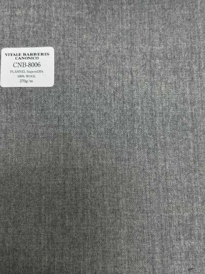 CNB8006 CANONICO Standard FLANNEL Super120's Light Gray Solid