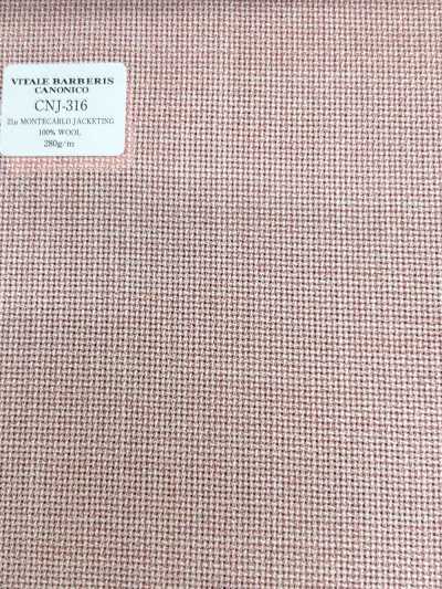 CNJ316 CANONICO Standard 21μ MONTECARLO JACKETING Hopsack Pink Solid