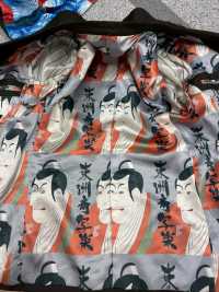 TPS2002 Toshusai Sharaku Print Lining, Repeat Pattern Sub Photo