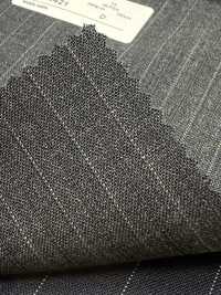 2MK4421 26SS Miyuki Textile MIYUKI ESSENTIALS ACTIVA Charcoal Heaven Gray Stripe Miyuki Woolen Mills Sub Photo