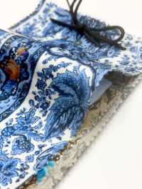 URJ-097 Italian-made 100% Cupro Cupro Lining, Paisley Pattern, Blue. TCS Sub Photo