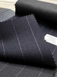 M02061-2 KUNISHIMA1850 Exclusive Line 【Superfine Worsted】Navy Chalk Stripe[Textile] Kunishima Co., Ltd. Sub Photo