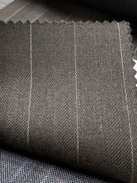 M02062-8 KUNISHIMA1850 Exclusive Line 【Superfine Worsted】Brown Herringbone[Textile] Kunishima Co., Ltd. Sub Photo