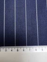 SK5524-BL Standard Japanese Silk-Wool Stretch Stripe Navy[Textile] Additional Images