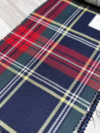 SK5536-NV Standard Japanese Silk-Wool Stretch Check Navy[Textile] Additional Images