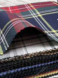 SK5536-NV Standard Japanese Silk-Wool Stretch Check Navy[Textile] Additional Images