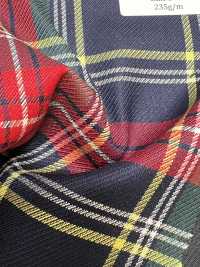 SK5536-NV Standard Japanese Silk-Wool Stretch Check Navy[Textile] Additional Images