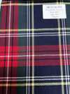 SK5536-NV Standard Japanese Silk-Wool Stretch Check Navy