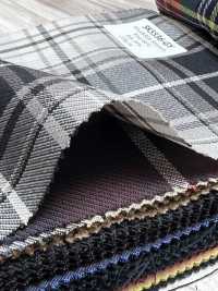 SK5536-GY Standard Japanese Silk Wool Stretch Check Gray[Textile] Additional Images