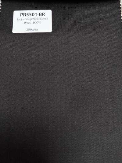 PR5501-BR Standard Made In Japan Premium Super120's Stretch Plain Brown