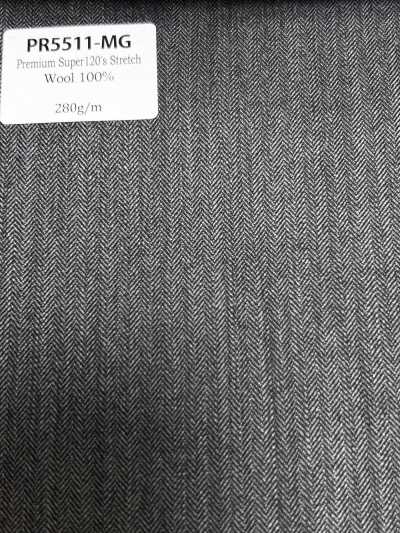 PR5511-MG Standard Made In Japan Premium Super120's Stretch Solid Mid Gray