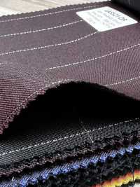 LA5521-DR Classic Japanese Silk Lame Wool Stretch Stripe Dark Red[Textile] HOSOI SYOJI Additional Images