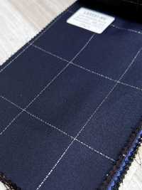LA5531-NV Classic Made In Japan Silk Lame Wool Stretch Check Navy Blue[Textile] HOSOI SYOJI Additional Images