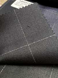 LA5531-NV Classic Made In Japan Silk Lame Wool Stretch Check Navy Blue[Textile] HOSOI SYOJI Additional Images