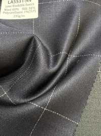 LA5531-NV Classic Made In Japan Silk Lame Wool Stretch Check Navy Blue[Textile] HOSOI SYOJI Additional Images