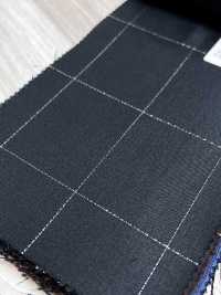 LA5531-GR Classic Made In Japan Silk Lame Wool Stretch Check Green[Textile] HOSOI SYOJI Additional Images