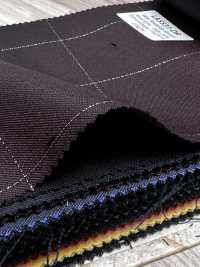 LA5531-DR Standard Japanese Silk Lame Wool Stretch Check, Dark Red[Textile] HOSOI SYOJI Additional Images