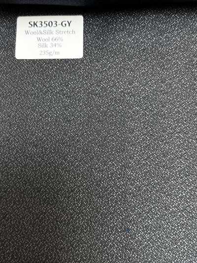 SK3503-GY Standard Japanese Silk Wool Stretch, Gray