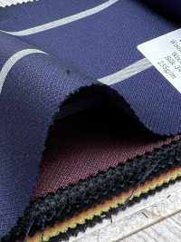 SK3523-NV Classic Japanese-Made Silk Wool Stretch Stripe, Navy Blue[Textile] Additional Images