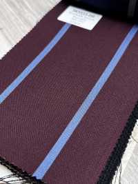 SK3523-DR Standard Japanese-Made Silk Wool Stretch Stripe Dark Red[Textile] Additional Images