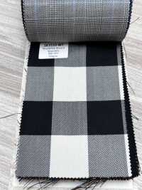 SK3535-WT Classic Made In Japan Silk Wool Stretch Check White[Textile] Additional Images