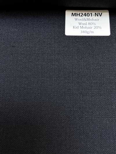 MH2401-NV Standard Japanese-made Wool Mohair Worsted (Tonic Style) Navy Blue