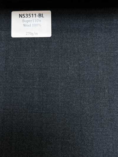 NS3511-BL Classic Japanese-made Super 110's Wool Stretch Blue