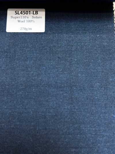 SL4501-LB Standard Domestic Super110’s Iridescent Wool Stretch Light Blue