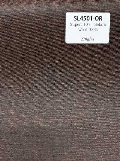 SL4501-OR Classic Domestic Super 110’s Iridescent Wool Stretch Brown/Orange