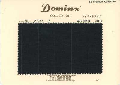 23977-2 Standard Kid Mohair DOMINX Premium Collection Wide Stripe Charcoal