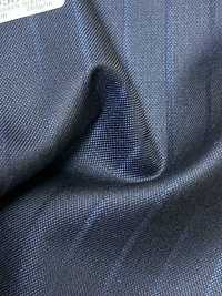 69580-38 26AW HERDREX [Silk & Wool] Silk And Wool Navy Shadow Stripe[Textile] Kunishima Co., Ltd. Additional Images