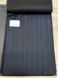 69580-38 26AW HERDREX [Silk & Wool] Silk And Wool Navy Shadow Stripe[Textile] Kunishima Co., Ltd. Additional Images
