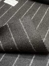 69582-13 26AW HERDREX [Tasmanian Flannel] Silk And Wool Black Stripe[Textile] Kunishima Co., Ltd. Sub Photo
