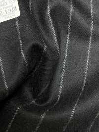 69582-13 26AW HERDREX [Tasmanian Flannel] Silk And Wool Black Stripe[Textile] Kunishima Co., Ltd. Sub Photo